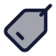 Tag icon with duotone standard style