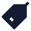Tag icon with solid sharp style