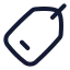 Tag icon with stroke rounded style