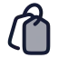 Tags icon with duotone rounded style