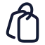 Tags icon with stroke rounded style