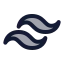 Tailwindcss icon with duotone standard style