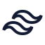 Tailwindcss icon with stroke sharp style