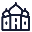 Tajmahal icon with stroke standard style
