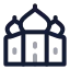 Tajmahal icon with twotone rounded style