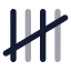 Tally icon with bulk rounded style