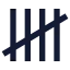 Tally icon with solid sharp style