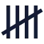 Tally icon with solid sharp style