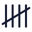 Tally icon with stroke rounded style