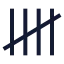 Tally icon with stroke sharp style