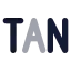 Tan icon with bulk rounded style