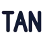 Tan icon with solid rounded style