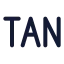 Tan icon with stroke rounded style