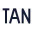 Tan icon with stroke sharp style