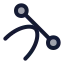 Tangent icon with duotone standard style