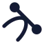 Tangent icon with solid rounded style