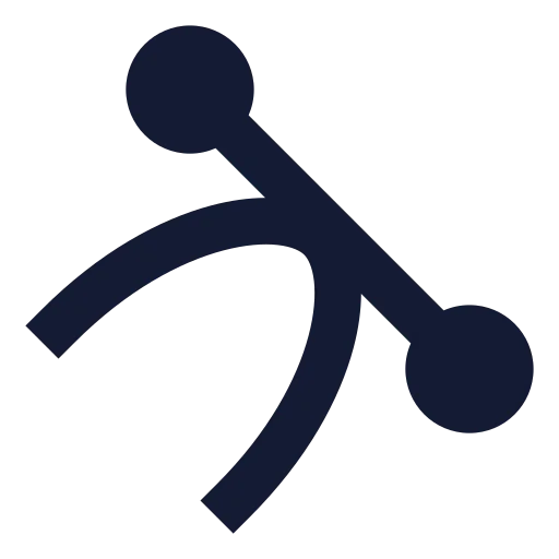 Tangent Icon in Solid Sharp style