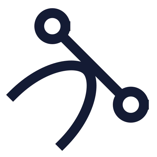 Tangent Icon in Stroke Sharp style