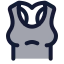 Tanktop icon with duotone rounded style