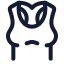 Tanktop icon with stroke rounded style