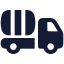 Tankertruck icon with solid rounded style