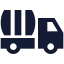Tankertruck icon with solid sharp style