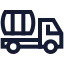 Tankertruck icon with stroke sharp style