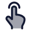 Tap icon with duotone rounded style