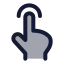 Tap icon with duotone standard style