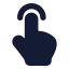 Tap icon with solid rounded style