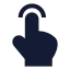 Tap icon with solid sharp style