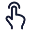 Tap icon with stroke rounded style