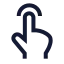 Tap icon with stroke sharp style