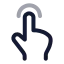 Tap icon with twotone rounded style