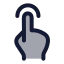 Tap icon with duotone rounded style