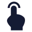 Tap icon with solid sharp style
