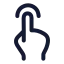 Tap icon with stroke rounded style