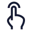 Tap icon with stroke sharp style