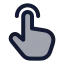 Tap icon with duotone rounded style
