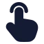 Tap icon with solid rounded style