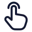 Tap icon with stroke rounded style