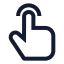 Tap icon with stroke sharp style