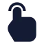 Tap icon with solid sharp style