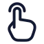 Tap icon with stroke rounded style