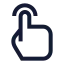Tap icon with stroke sharp style