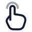 Tap icon with twotone rounded style