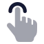 Tap icon with bulk rounded style