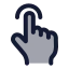 Tap icon with duotone rounded style