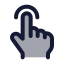 Tap icon with duotone standard style