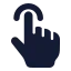 Tap icon with solid rounded style